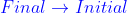 {\color{Blue} Final \rightarrow Initial}